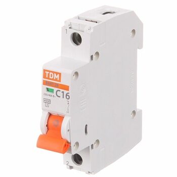 Автоматический выключатель TDM Electric, ВА47-29, 1 полюс, 16 А, 4.5 кА, С, 230/400 В, SQ0206-0074
